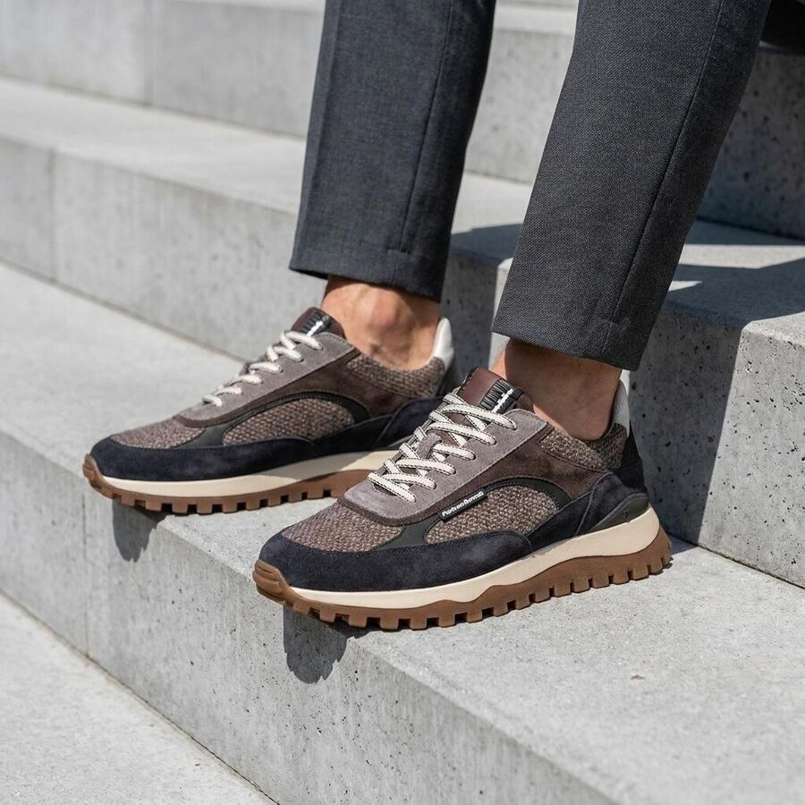 FLORIS VAN BOMMEL Lage Sneakers Heren Sfm-10156 De Grommer Maat: 44 Materiaal: Suède Kleur: Bruin - Foto 2