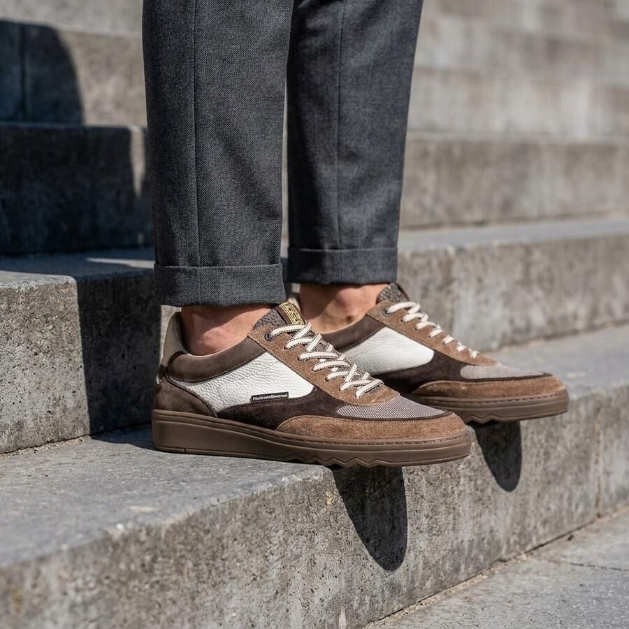 FLORIS VAN BOMMEL Lage Sneakers Heren Sfm-10172 De Gripper Maat: 45⅓ Materiaal: Nubuck Kleur: Grijs - Foto 11