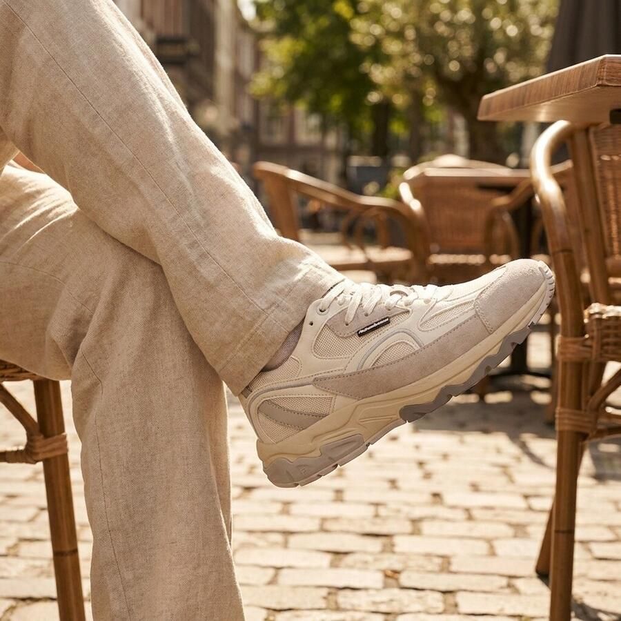 FLORIS VAN BOMMEL Lage Sneakers Heren Sfm-10258 De Rezer Maat: 48⅔ Materiaal: Suède Kleur: Beige - Foto 6