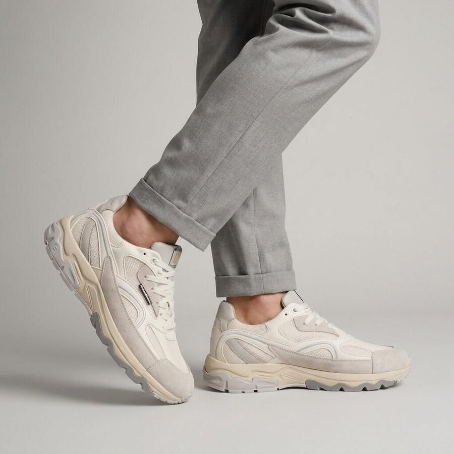 FLORIS VAN BOMMEL Lage Sneakers Heren Sfm-10258 De Rezer Maat: 48⅔ Materiaal: Suède Kleur: Beige - Foto 7