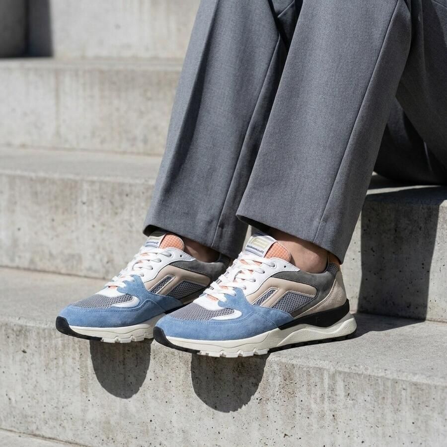 FLORIS VAN BOMMEL Lage Sneakers Heren Sfm-10154 De Treener Maat: 44⅔ Materiaal: Suède Kleur: Grijs - Foto 3