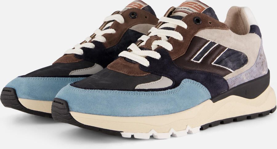 FLORIS VAN BOMMEL Lage Sneakers Heren Sfm-10154 De Treener Maat: 42⅔ Materiaal: Suède Kleur: Blauw - Foto 3