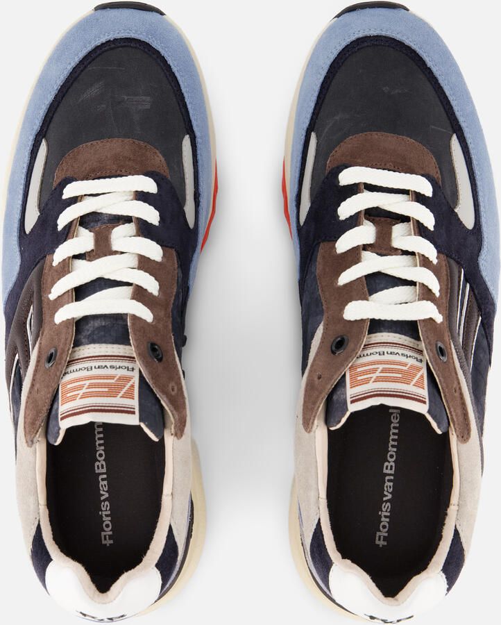 FLORIS VAN BOMMEL Lage Sneakers Heren Sfm-10154 De Treener Maat: 42⅔ Materiaal: Suède Kleur: Blauw - Foto 4