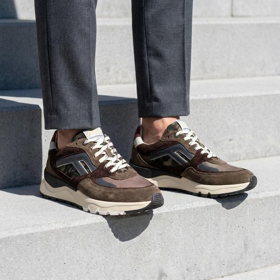 FLORIS VAN BOMMEL Lage Sneakers Heren Sfm-10154 De Treener Maat: 42⅔ Materiaal: Suède Kleur: Groen - Foto 5