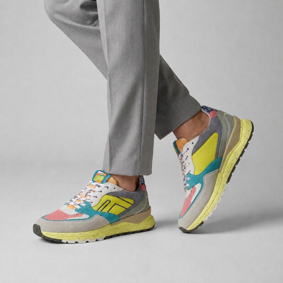 Floris van Bommel De Treener Sneakers geel Suéde