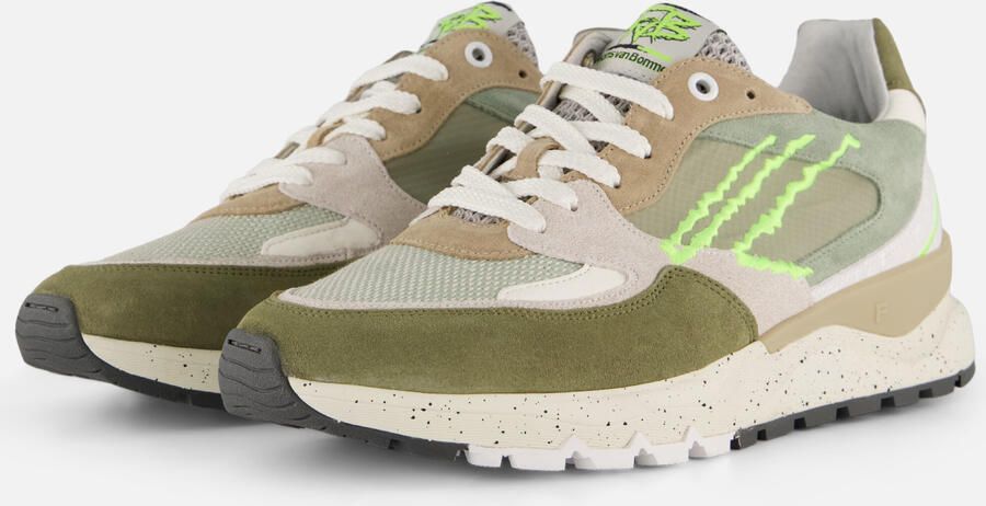 FLORIS VAN BOMMEL Lage Sneakers Heren Sfm-10243 De Treener Maat: 46 Materiaal: Suède Kleur: Groen