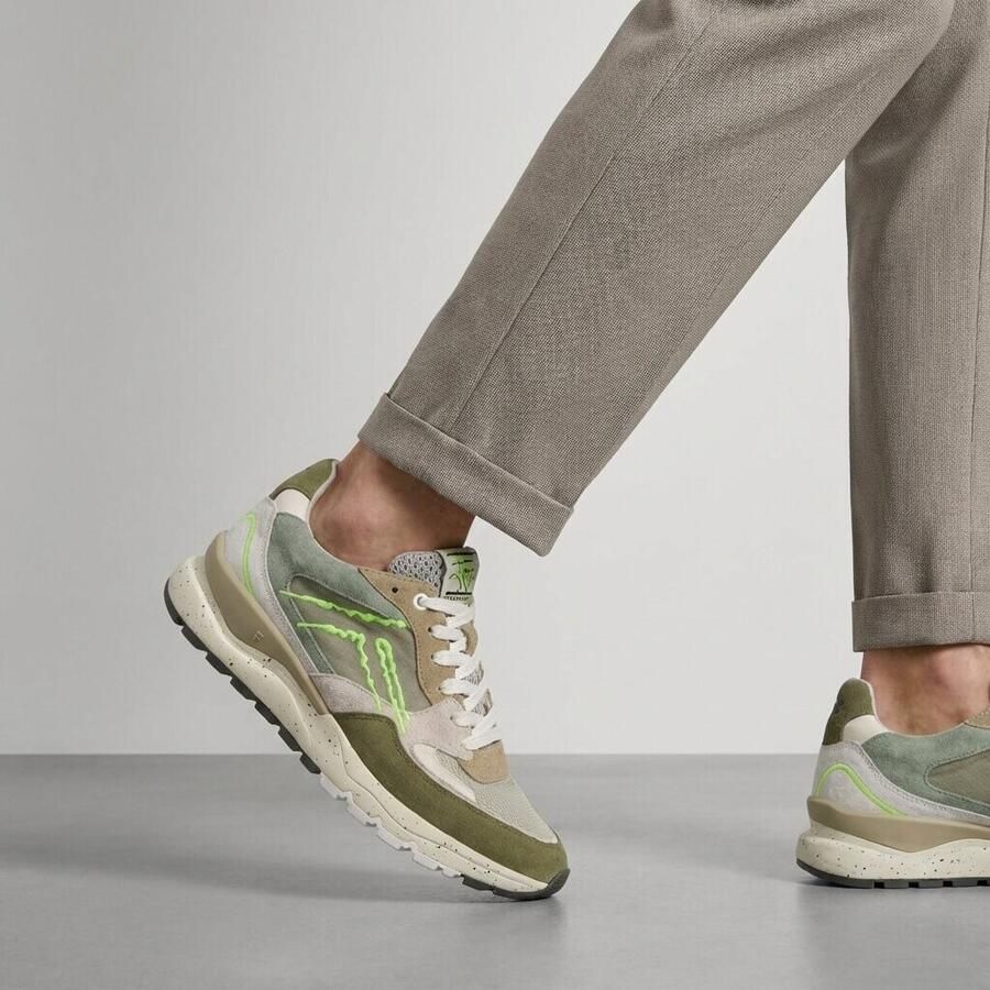 Floris van Bommel De Treener Sneakers groen Suède - Foto 2