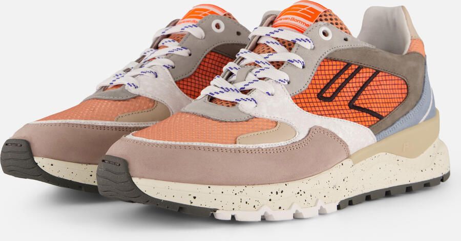 FLORIS VAN BOMMEL Lage Sneakers Heren Sfm-10243 De Treener Maat: 46⅔ Materiaal: Leer Kleur: Oranje - Foto 4