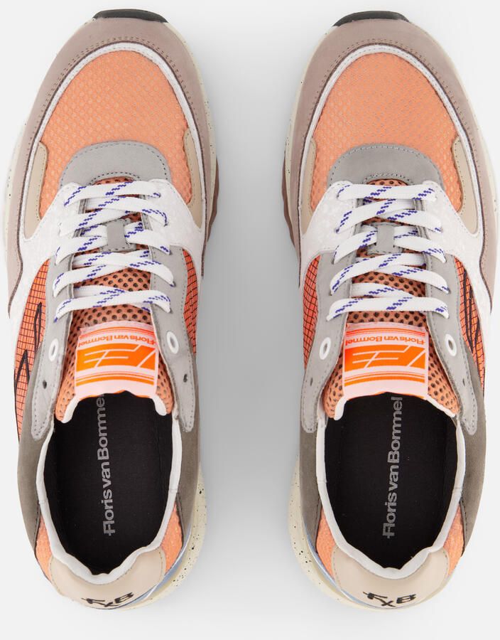FLORIS VAN BOMMEL Lage Sneakers Heren Sfm-10243 De Treener Maat: 46⅔ Materiaal: Leer Kleur: Oranje - Foto 2