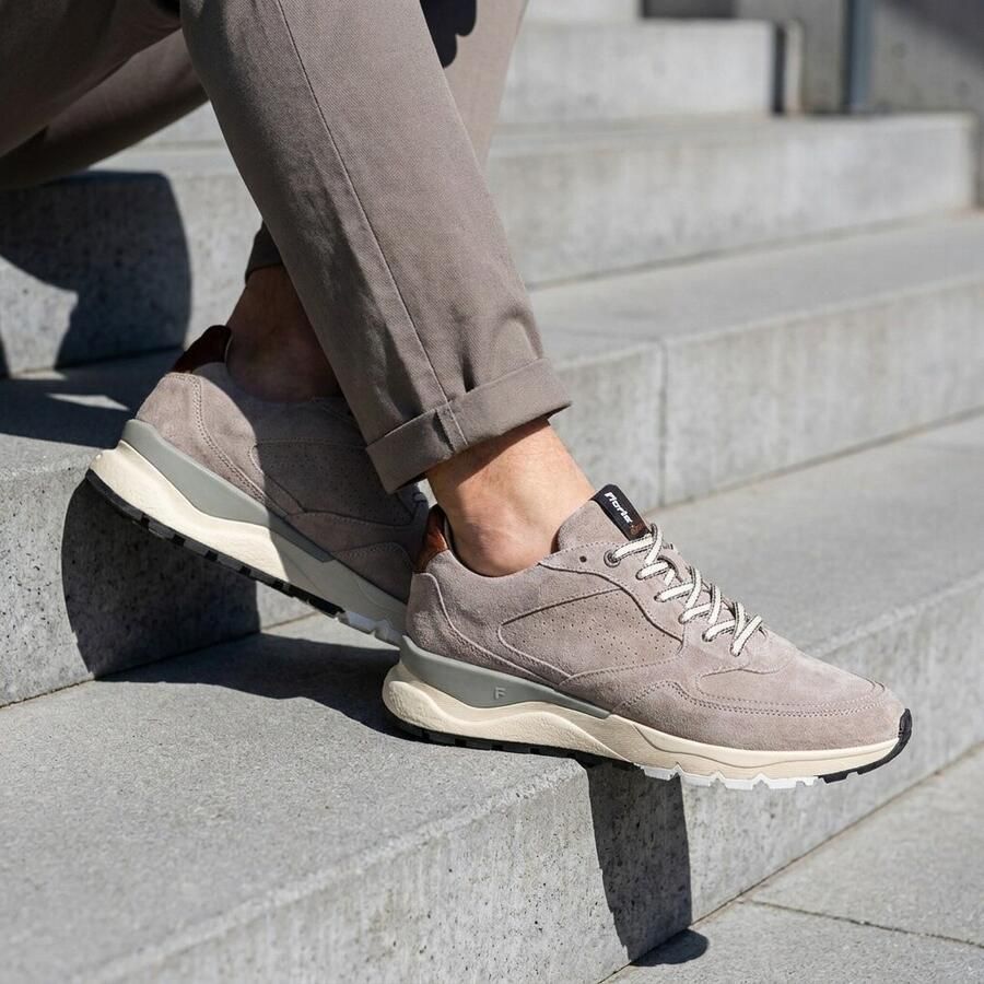 FLORIS VAN BOMMEL Sneakers Heren Sfm-10231 De Treener Maat: 46 Materiaal: Leer Kleur: Taupe - Foto 2