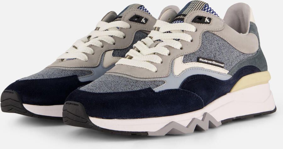 FLORIS VAN BOMMEL Lage Sneakers Heren Sfm-10178 De Zager Maat: 40 Materiaal: Textiel Kleur: Blauw