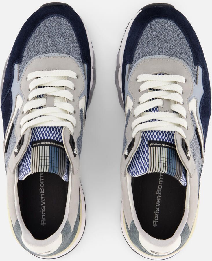 FLORIS VAN BOMMEL Lage Sneakers Heren Sfm-10178 De Zager Maat: 45⅓ Materiaal: Textiel Kleur: Blauw - Foto 2