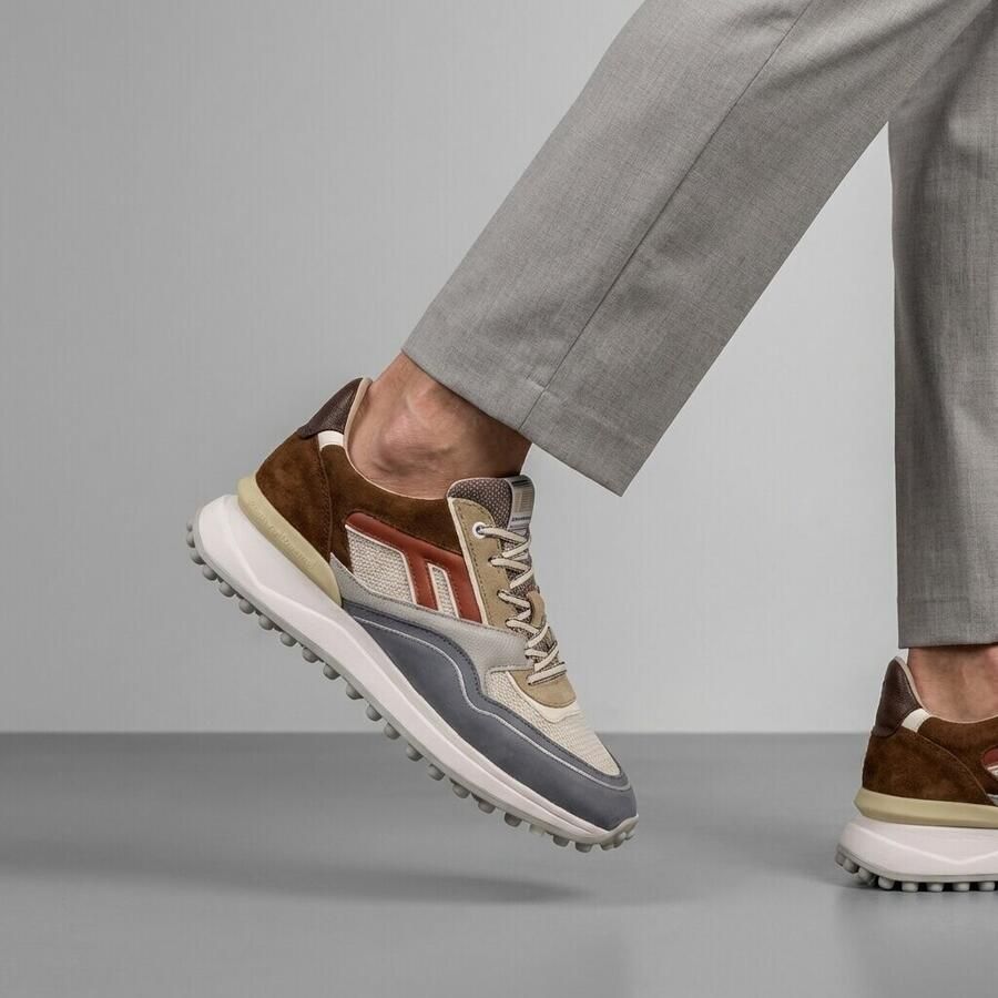 FLORIS VAN BOMMEL Lage Sneakers Heren Sfm-10139 Noppi Maat: 39⅓ Materiaal: Suède Kleur: Bruin - Foto 5