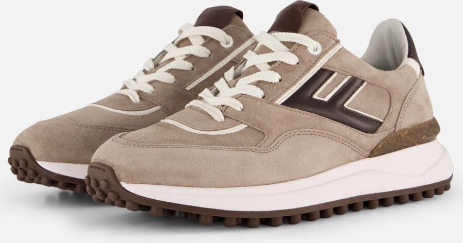 FLORIS VAN BOMMEL Lage Sneakers Heren Sfm-10223 Noppi Maat: 43⅓ Materiaal: Leer Kleur: Beige - Foto 2