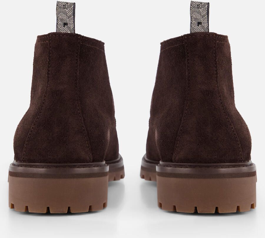 Floris van Bommel 01.36 suède veterboots met profielzool donkerbruin - Foto 8