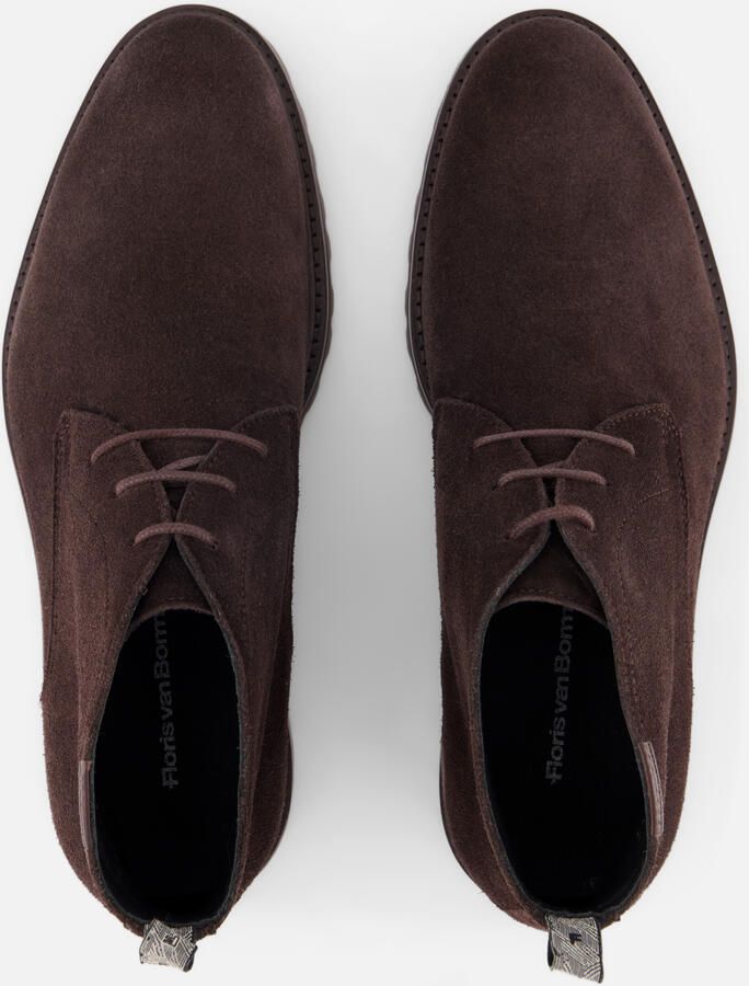 Floris van Bommel 01.36 suède veterboots met profielzool donkerbruin - Foto 4