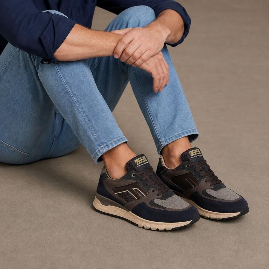 FLORIS VAN BOMMEL Lage Sneakers Heren Sfm-10154 De Treener ⅓ Textiel - Foto 6