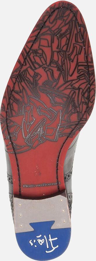 Floris van Bommel Veterschoenen grijs Leer 310336 - Foto 4
