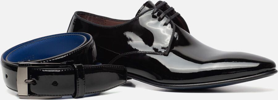 Floris van Bommel Mannen Leren Veterschoenen Herenschoenen 14338 Zwart - Foto 6