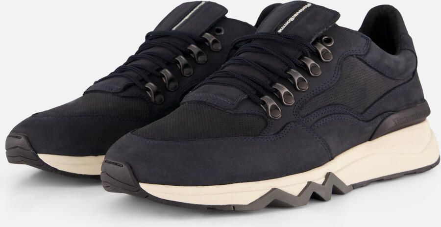 FLORIS VAN BOMMEL Lage Sneakers Heren Sfm-10135 De Zager Mesh Blauw - Foto 8