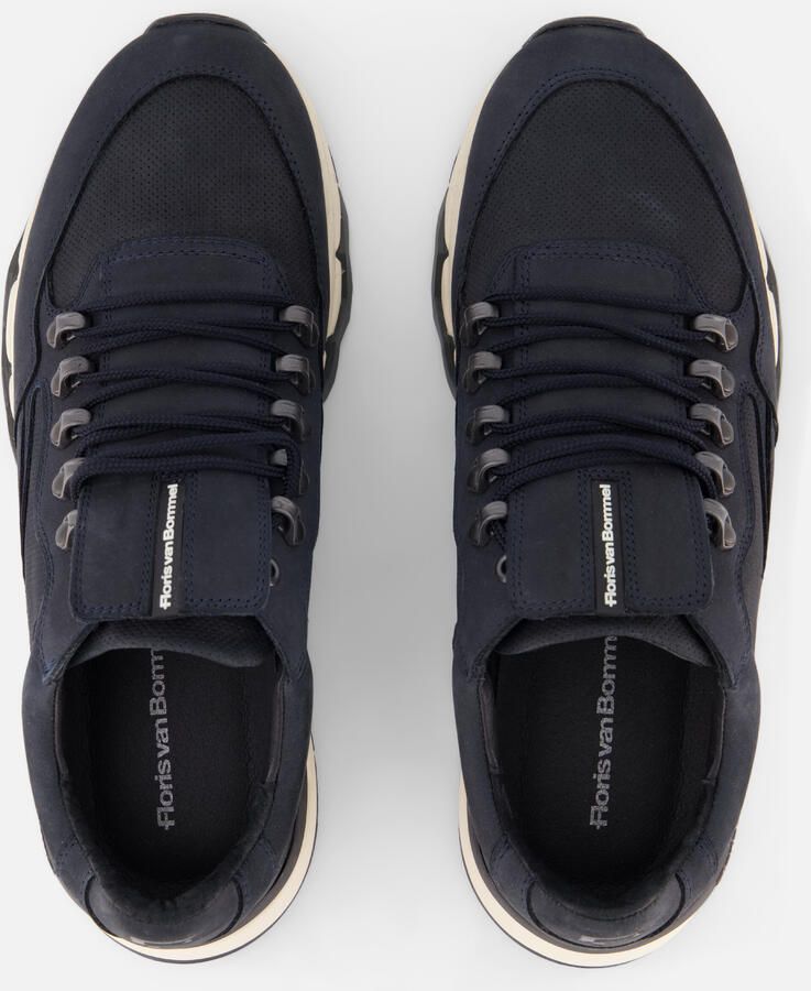 FLORIS VAN BOMMEL Lage Sneakers Heren Sfm-10135 De Zager Mesh Blauw - Foto 6