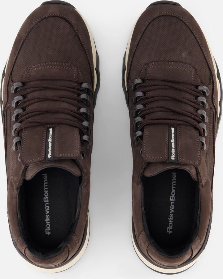 Floris van Bommel Sfm-10135 De Zager Sneakers Nubuck Heren Bruin - Foto 6