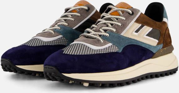 FLORIS VAN BOMMEL Lage Sneakers Heren Sfm-10139 Noppi Maat: 40⅔ Materiaal: Suède Kleur: Blauw - Foto 2