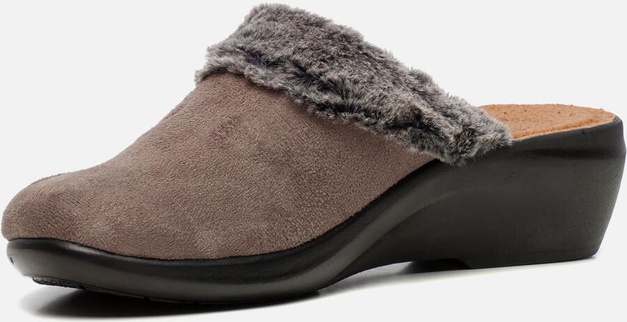 Fly FLOT Pantoffels Taupe Textiel 270232 Dames Textiel