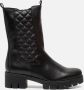 Gabor Moderne Zwarte Leren Enkellaarzen Black Dames - Thumbnail 1