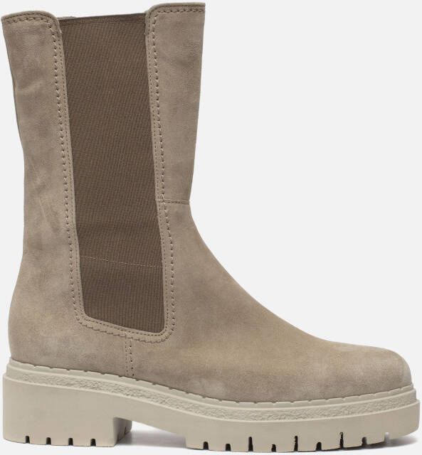 Gabor Comfort hoge Chealsea boots beige Leer