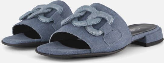 Gabor Denim Slippers blauw Textiel