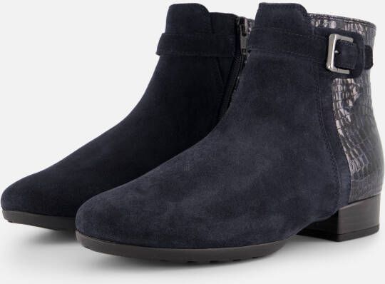 Gabor Enkellaarsjes blauw Suede