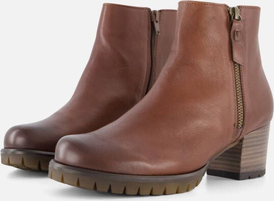 Gabor Elegante Leren Enkellaars Brown Dames