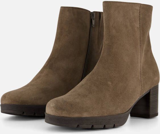 Gabor Enkellaarsjes taupe Suede