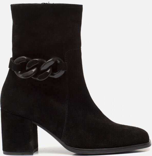 Gabor Enkellaarsjes zwart Suede 192404