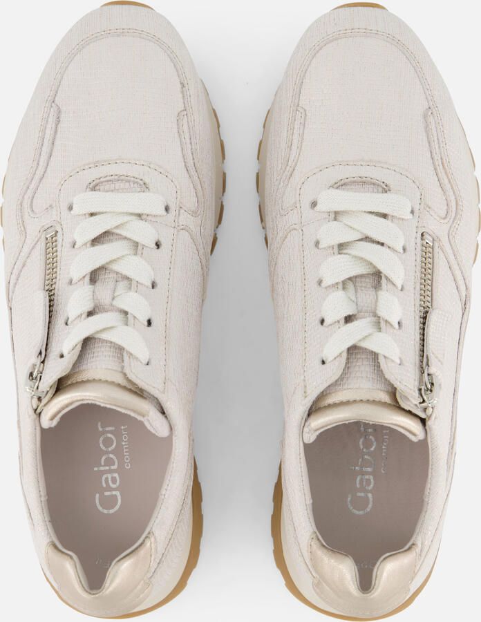Gabor Hagedis Satijn Sneakers White Dames - Foto 2