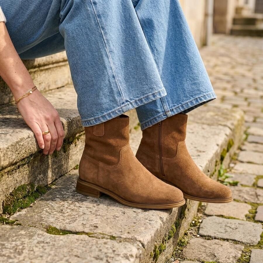 Gabor Enkellaarsjes beige Suede Dames