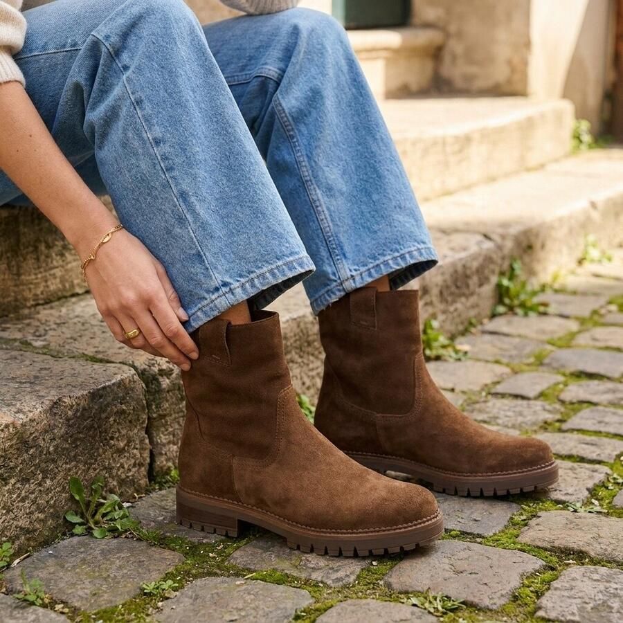 GABOR Enkelboots Dames 723.2 Maat: 42 Materiaal: Suède Kleur: Bruin - Foto 6