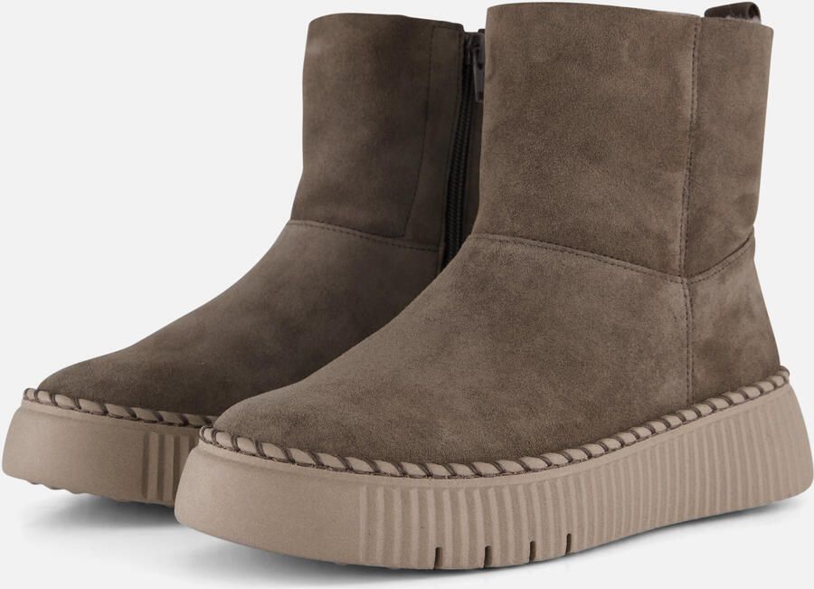 Gabor Winterlaarzen plateau enkellaars met praktische binnenzijde ritssluiting