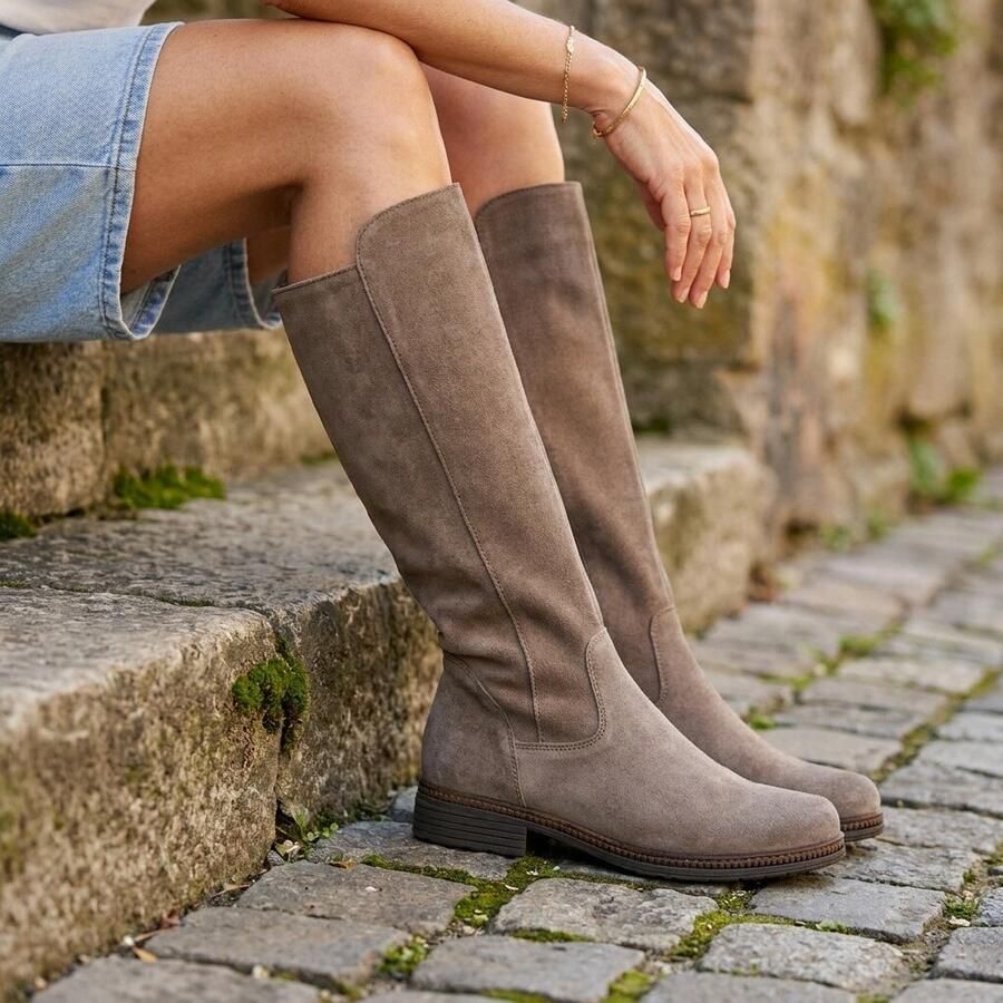 Gabor Hoge laarzen taupe Suede