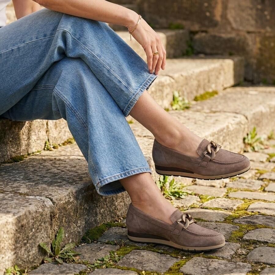 Gabor Instappers taupe Suede