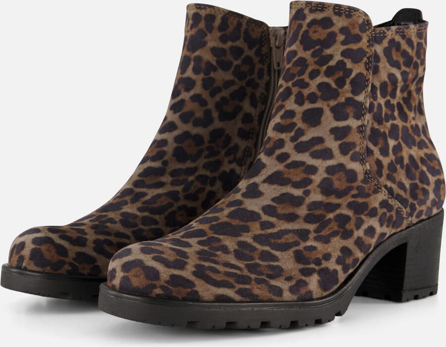 Gabor Leopard Enkellaarsjes bruin Suede