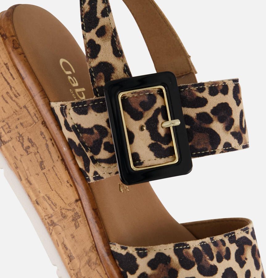 Gabor Leopard Sandalen beige Suede Dames - Foto 3