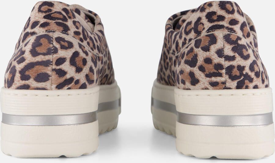 Gabor Plateausneakers Florence vrijetijdsschoen lage schoen veterschoen modieuze leoprint breedte g - Foto 3