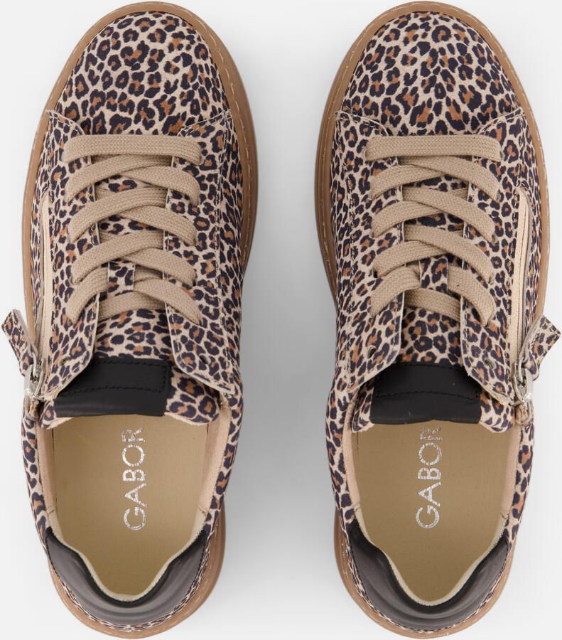 Gabor Leopard Sneakers beige Suéde - Foto 3