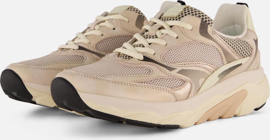 Gabor 86.936.39 Rolling Soft Sneakers Beige Leer en Mesh Dames Breed Beige - Foto 6