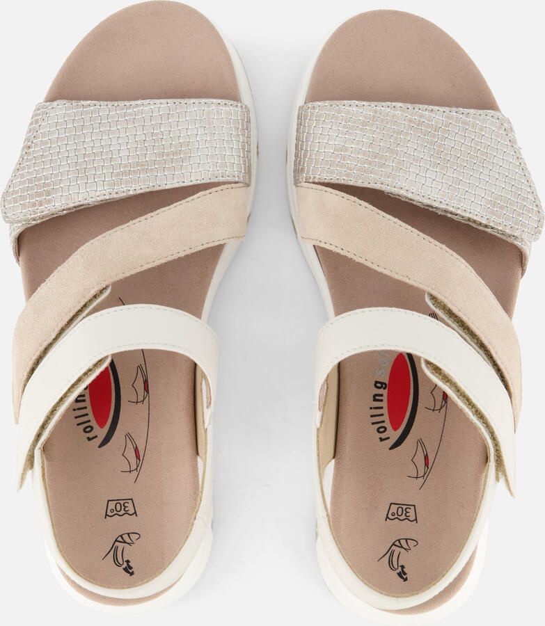 Gabor 86.882.61 Rolling Soft Sandalen Beige Met goud Leer Dames Beige Goud - Foto 3