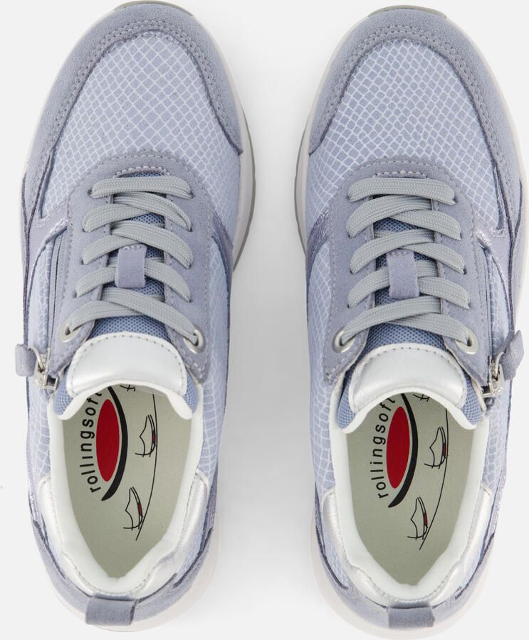 Gabor Rollingsoft Sneakers blauw Nubuck - Foto 2