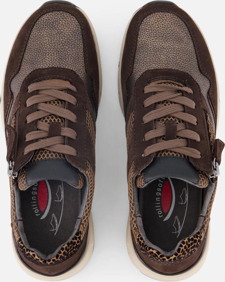 Gabor Rollingsoft Sneakers brons Textiel Dames - Foto 2