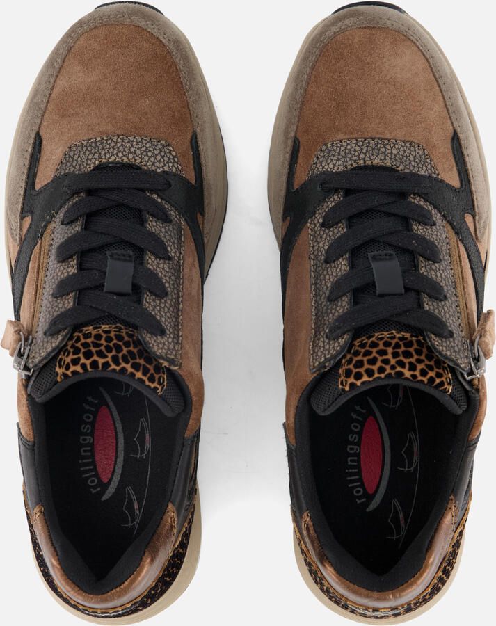 Gabor Rollingsoft Sneakers met sleehak veterschoen halfhoge schoen vrijetijdsschoen met extra ritssluiting - Foto 2